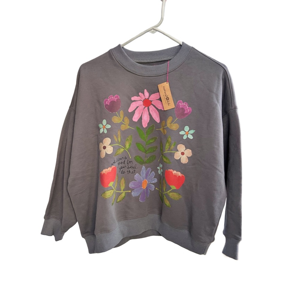 NWT Natural Life Marlowe Sweatshirt “Good For Your Soul” Style Size S - Picture 4 of 7